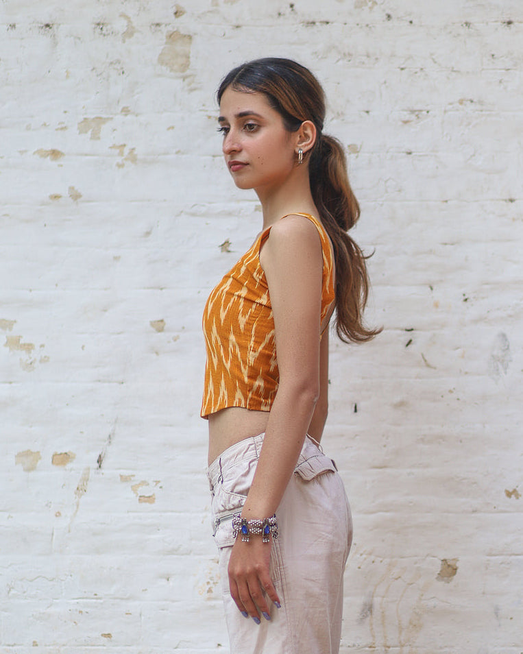 Svara Ikat Weave Top