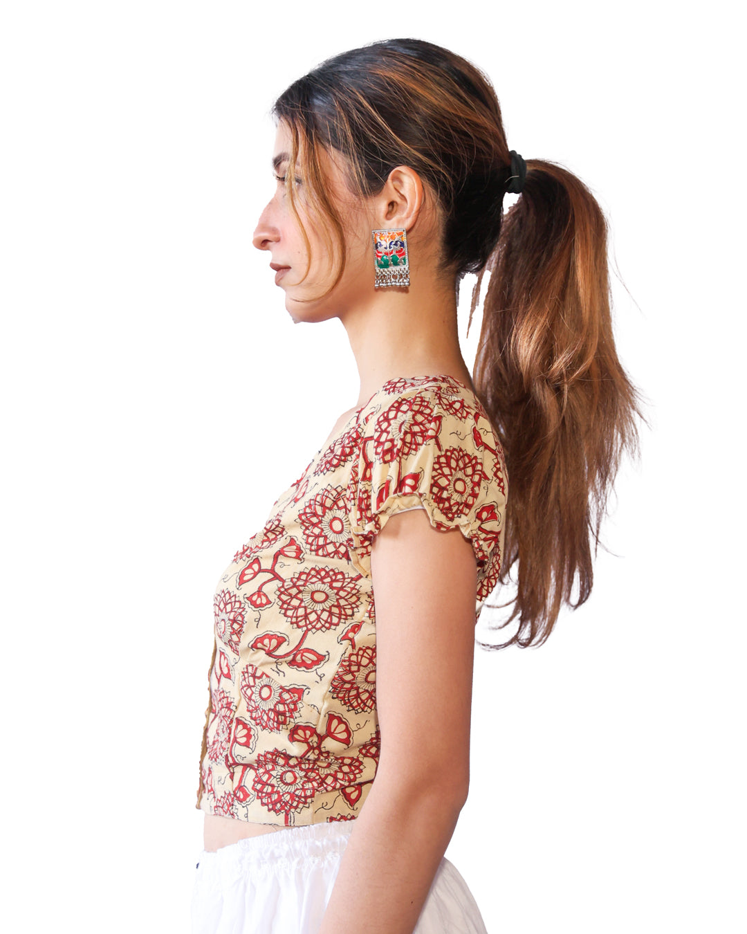 Avni Button-Front Top