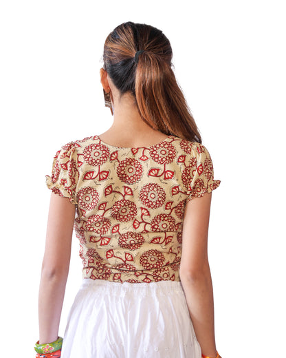 Avni Button-Front Top
