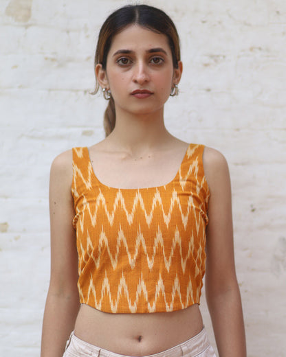 Svara Ikat Weave Top