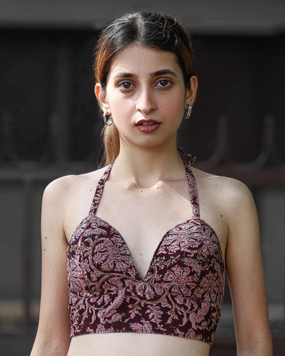 Noura Kalamkari Bralette Top