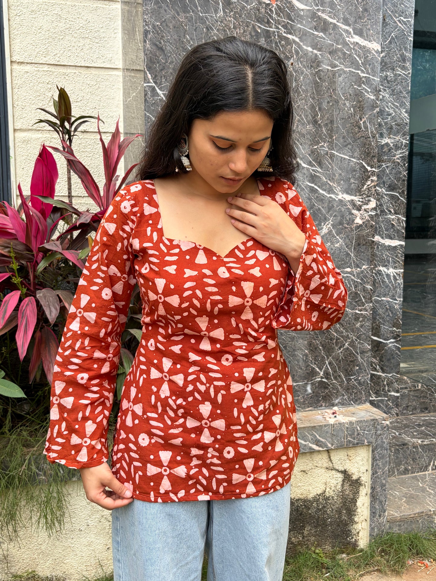 Kalindi Sleeved Corset Kurti