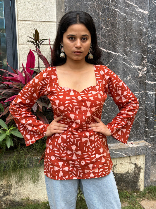 Kalindi Sleeved Corset Kurti