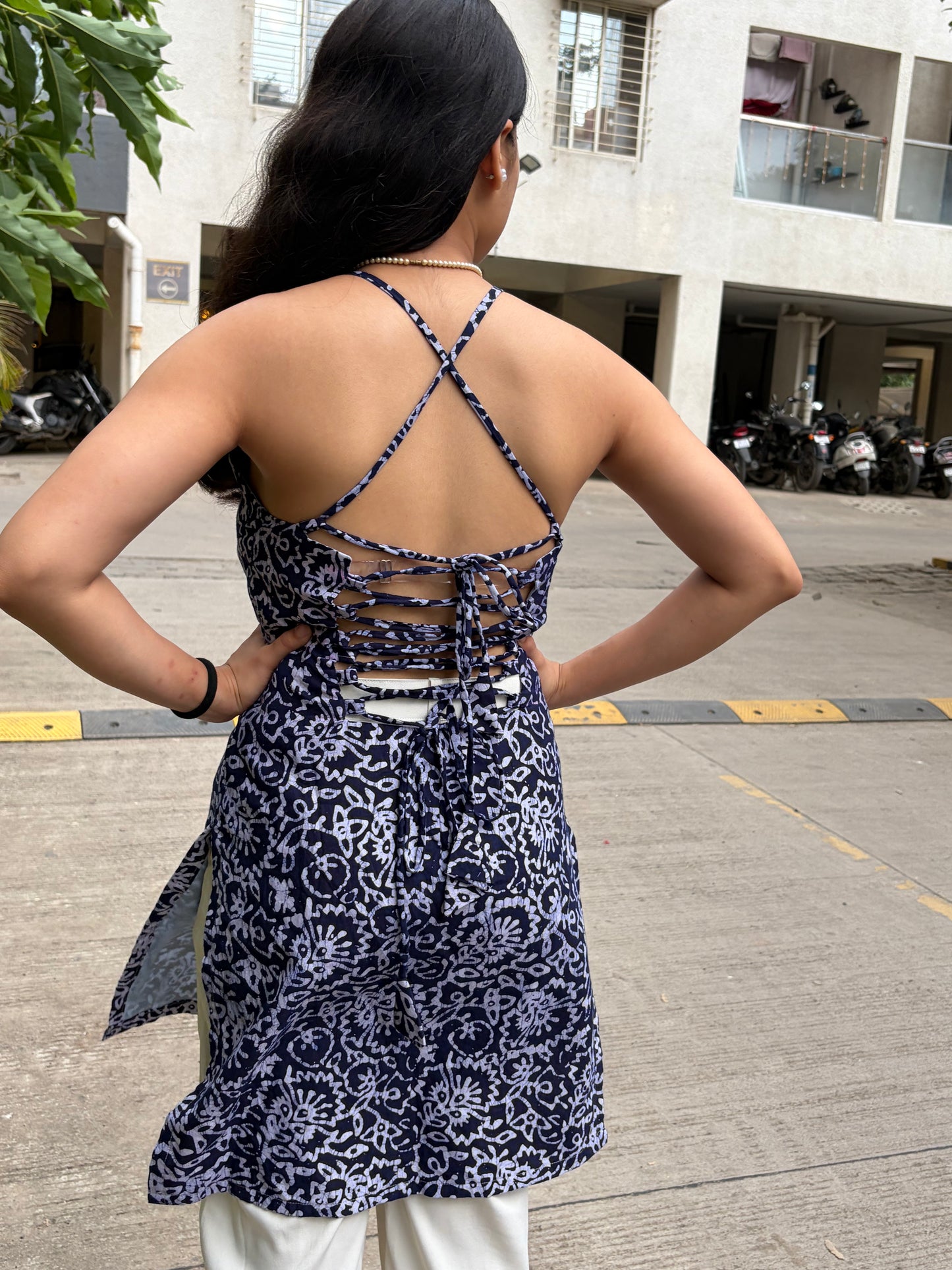 Neelam Halter Neck Corset Kurti